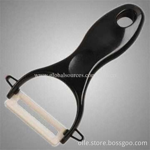 Kitchen Ceramic Peeler with Colorful PP Handle